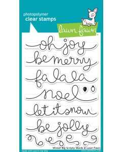 Lawn Fawn - Winter Big Scripty Words - Clear Stamp 4x6